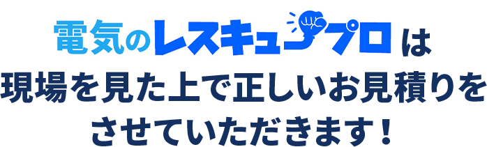 現場を見たうえで正しいお見積りをさせていただきます！